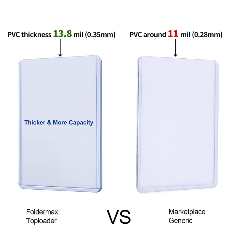 [Australia - AusPower] - Foldermax Toploaders for Trading Card Toploader Card Holder Thick Plastic ,toploaders Card Protectors Protective Sleeves Hard Plastic for Baseball Card,Sports Cards, MTG, 3 x 4 Inch 35pt (30 Count ) 30 toploaders 