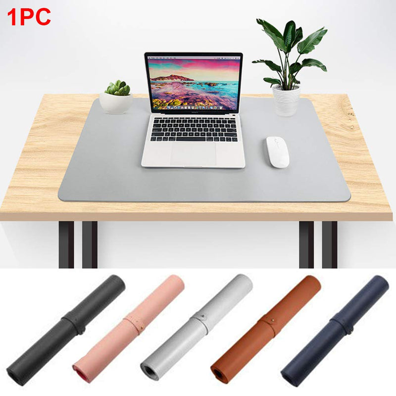 [Australia - AusPower] - Desk Pad Dual-Sided Use Desk Mat PU Leather Mouse Pad Waterproof Desk Pad for Keyboard and Mouse Multifunctional Anti-Slip Writing Mat Desk Mat Pad Protector for Home Office(Black, 31.5" x 15.8") Black 