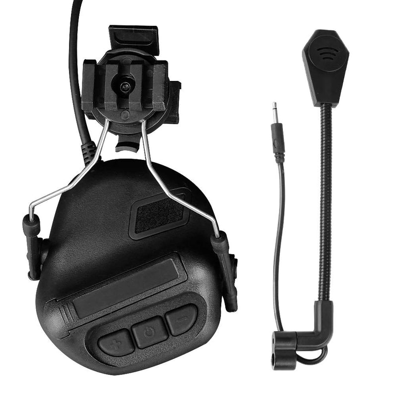 [Australia - AusPower] - ATAIRSOFT Tactical Headset war Unlimited Power intercom with Microphone Waterproof Headphones, no Noise Reduction Function BK 
