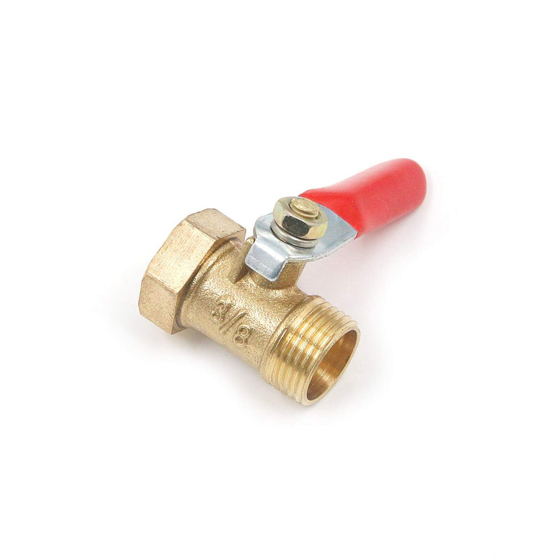 [Australia - AusPower] - Antrader 4-Pack Forged Brass Gas Ball Valve Mini Shut Off Switch, 180 Degree Operation Handle, NPT Female Male, 3/8", Rated to 600 WOG 150 WSP 