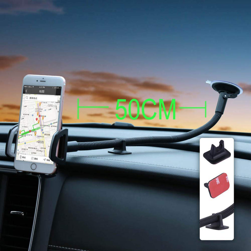 [Australia - AusPower] - Windshield Car Phone Mount Universal Cell Phone Holder Car Long Arm Holder for iPhone Xs Max R X 8 Plus 7 Plus 6S Samsung Galaxy S9 S8 Edge S7 S6 LG Sony and More (20inch) longer20inch 