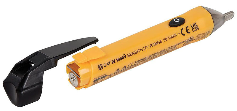 [Australia - AusPower] - Klein Tools NCVT1P Voltage Tester, Non-Contact Voltage Detector Pen, 50V to 1000V AC, Audible and Flashing LED Alarms, Pocket Clip NCVT Pen 