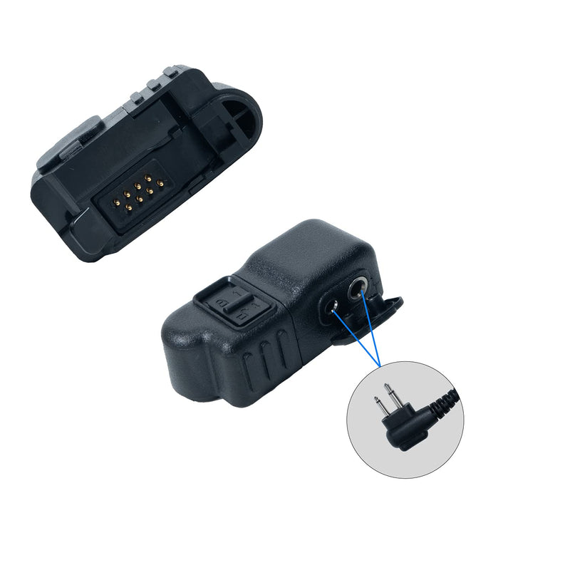 [Australia - AusPower] - Klykon Audio Adapter for Motorola Radios XPR3500 XPR3000 XPR3300 XPR3300e XPR3500e Compatible for Motorola Earpieces & Mics with 2 Pin Plug 