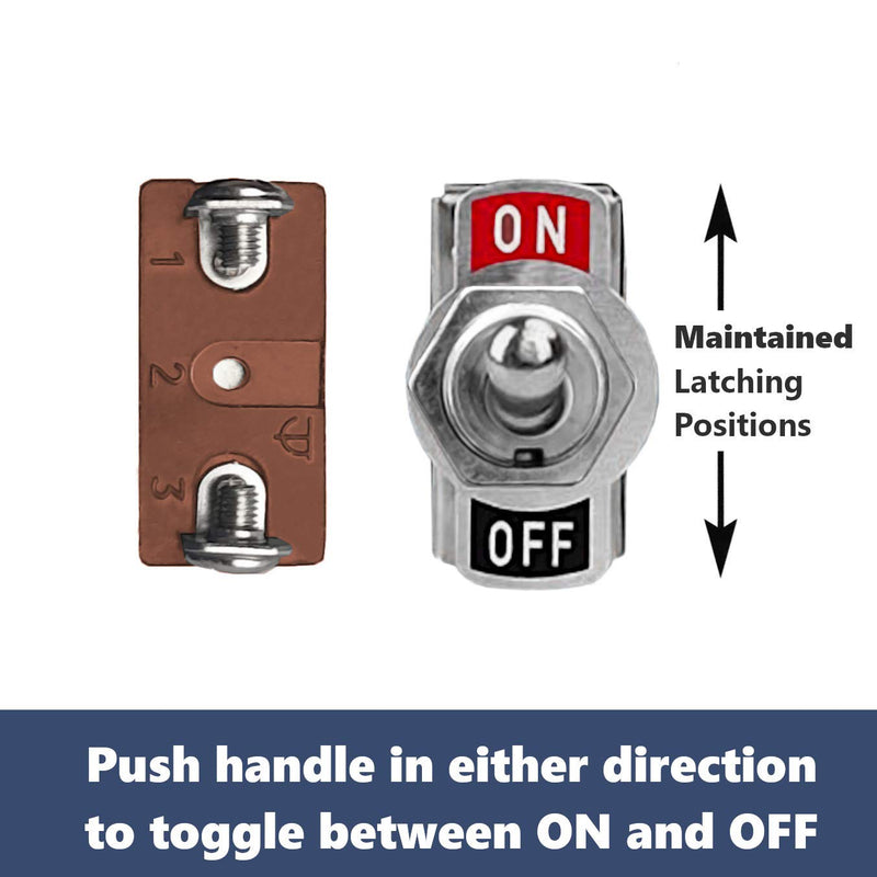 [Australia - AusPower] - MGI SpeedWare Latching Toggle Switches ON/Off 5-Pack with Waterproof Boots, 2-Pin SPST 2-Pin ON/OFF 