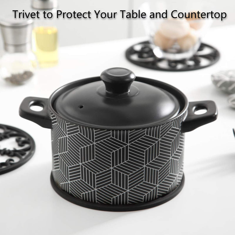 [Australia - AusPower] - Silicone Trivet Mat - Non-Slip & Heat Resistant Kitchen Hot Pads for Countertops & Table - Kitchen Trivets for Hot Dishes & Cookware - Hot Pot Holder for Pots & Pans - Turquoise,Set of 3 9-turquoise 
