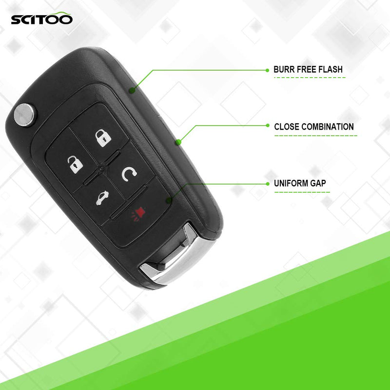 [Australia - AusPower] - SCITOO 1PC OHT01060512 Keyless Entry Remote Flip Key Shell for Chevy 2003-2006 Buick Encore Allure LaCrosse 