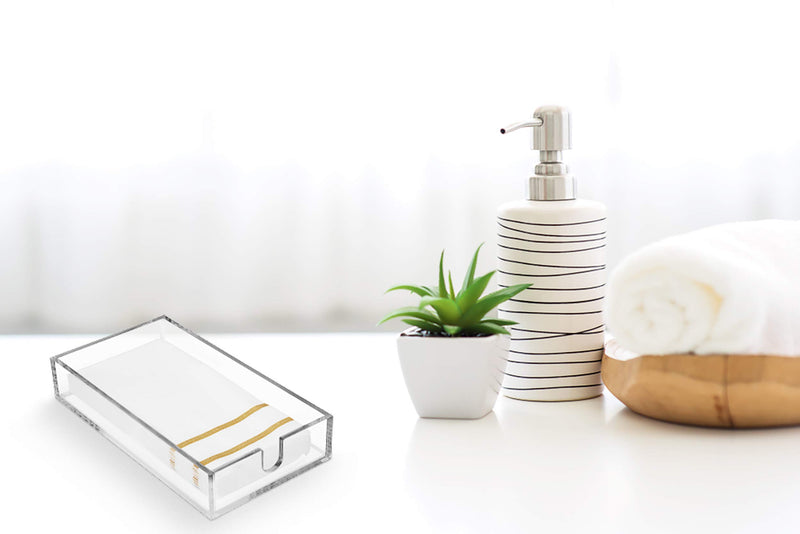 [Australia - AusPower] - Disposable Hand Towels For Bathroom, Gold Design 50 Linen-Feel Guest Towels – Formal Dinner, Anniversary, and Wedding Napkins for Tables, Guestrooms, and Restrooms - 8.5x 4-Inches Folded, [50 pack] 