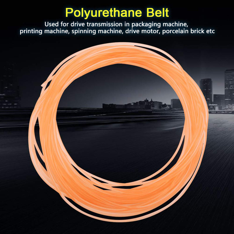 [Australia - AusPower] - High-Performance Urethane Round Belting, PU Transmission Belt Polyurethane round belt for Drive Transmission Orange (2mmx10m) 2mmx10m 