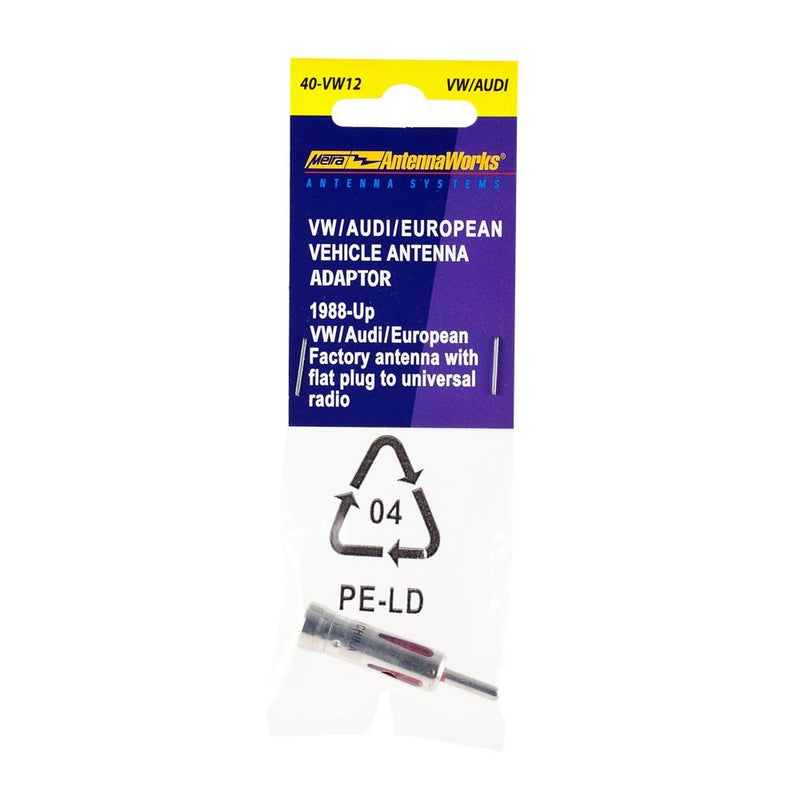 [Australia - AusPower] - Metra Electronics 40-VW12 Factory Antenna Adapter to Aftermarket Radio Adapter for Select 1988-2005 Audi/BMW/Mercedes/VW Vehicles (VWAB) Standard Packaging 