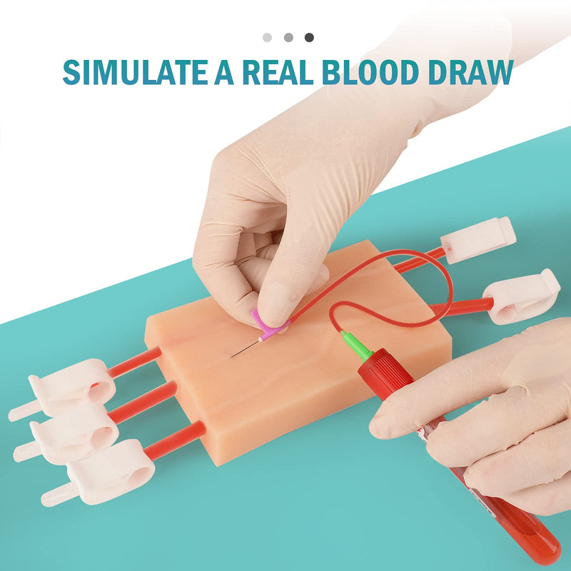[Australia - AusPower] - Ultrassist IV Insertion/Injection Training Pad with Simulated Dermatoglyph and Raised Veins for Nursing Student Training, Practice and Education 