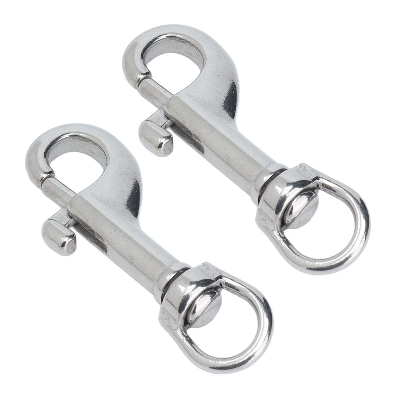 [Australia - AusPower] - Single Ended Bolts Hook, 2Pcs Swivel Eye Bolt Snap Hook, Single Ended Snap Clips Marine Grade 316 Stainless Steel Clips for Diving, Bolt Snaps 