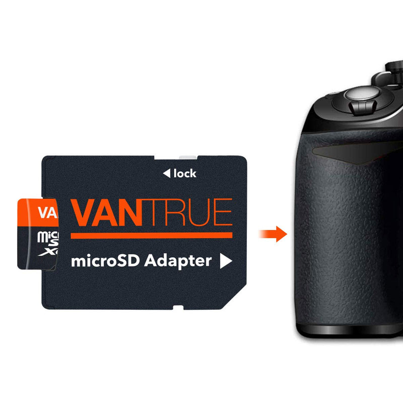 [Australia - AusPower] - Vantrue 256GB microSDXC UHS-I U3 4K UHD Video High Speed Transfer Monitoring SD Card with Adapter for Dash Cams, Body Cams, Action Camera, Surveillance & Security Cams Vantrue 256GB microSD Card 