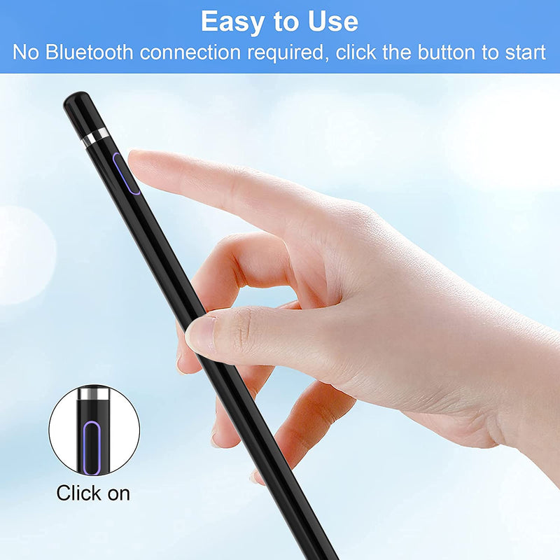 [Australia - AusPower] - Stylus Pens for Touch Screens, Pencil Compatible with iPad Generation Pro Air Mini iPhone Galaxy Surface Kindle Fire Android Tablet Alternative Drawing Stylist Digital Smart 1st 2nd Pencils Black 
