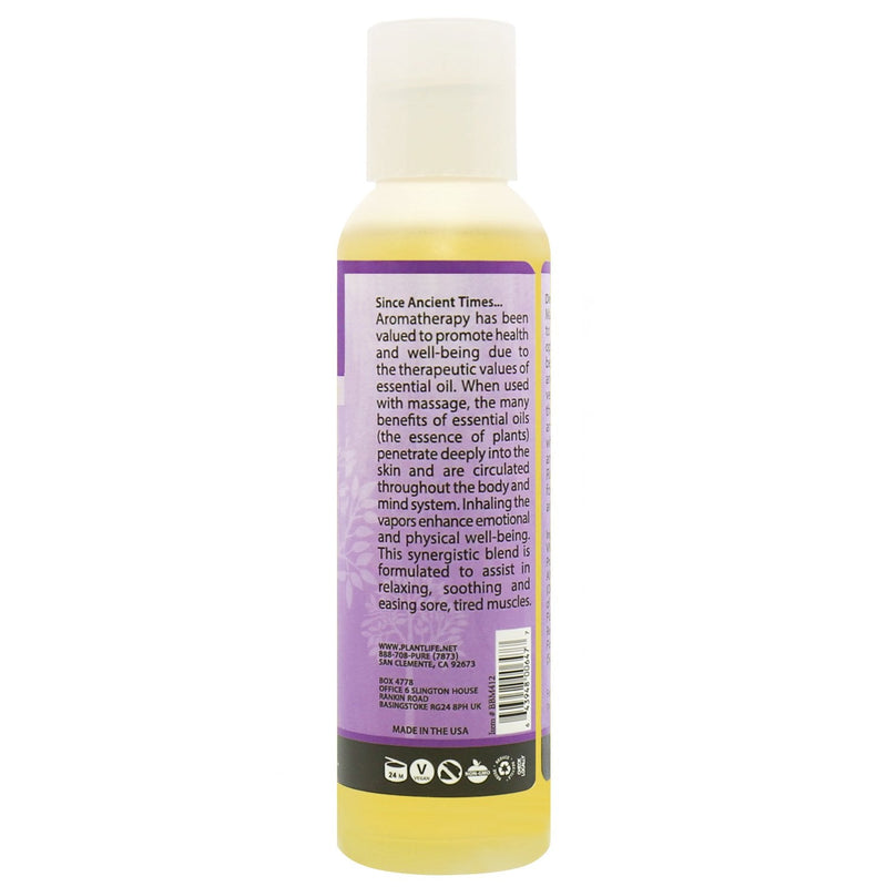 [Australia - AusPower] - Plantlife Aromatherapy Massage Oil (Detox, Lavender, Relax, Sore Muscle) - 4 Pack 
