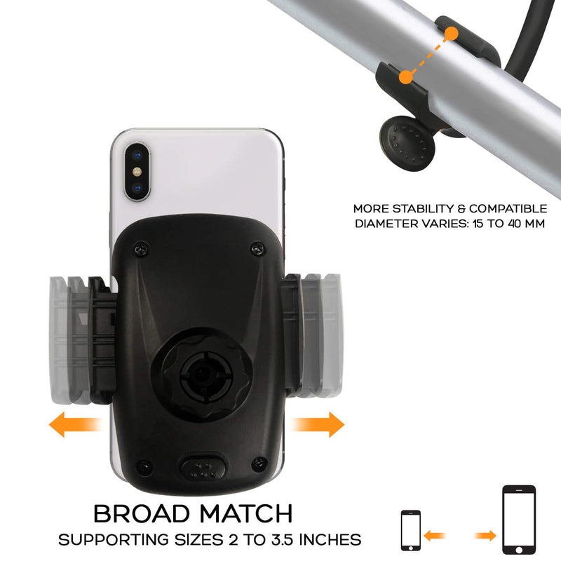 [Australia - AusPower] - Stroller Phone Holder, Universal Gooseneck Flexible Long Arm Lazy Hands Free Phone Mount Clamp, Stroller Clamp Compatible with iPhone,Android, Galaxy, 360 Degree Rotation,Perfect for Moms on The Go 