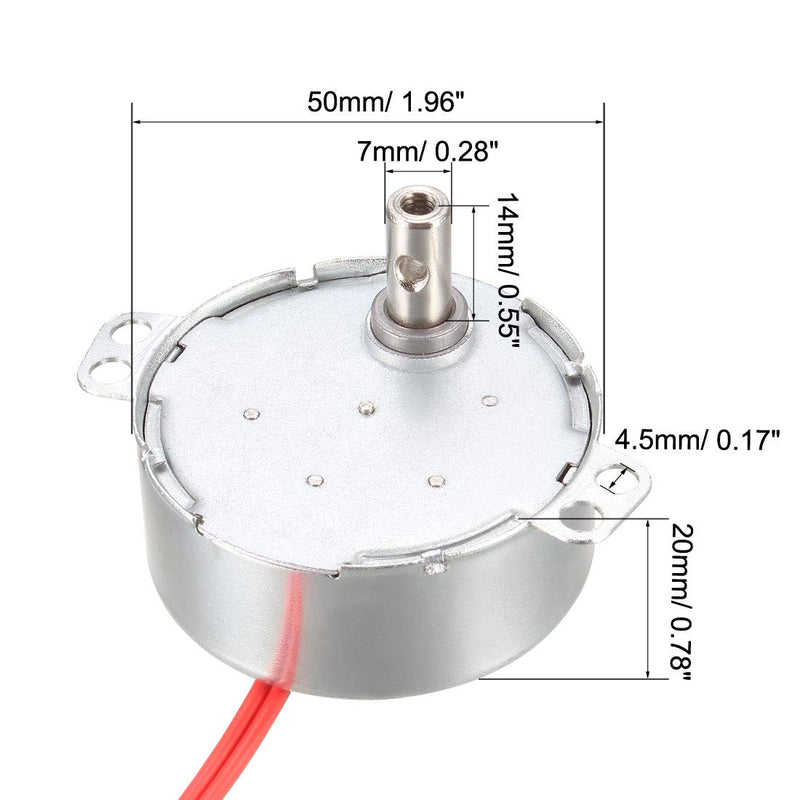[Australia - AusPower] - uxcell Electric Synchronous Synchron Motor - Turntable Motor AC 12V 50-60Hz CCW/CW 4W 5-6RPM 