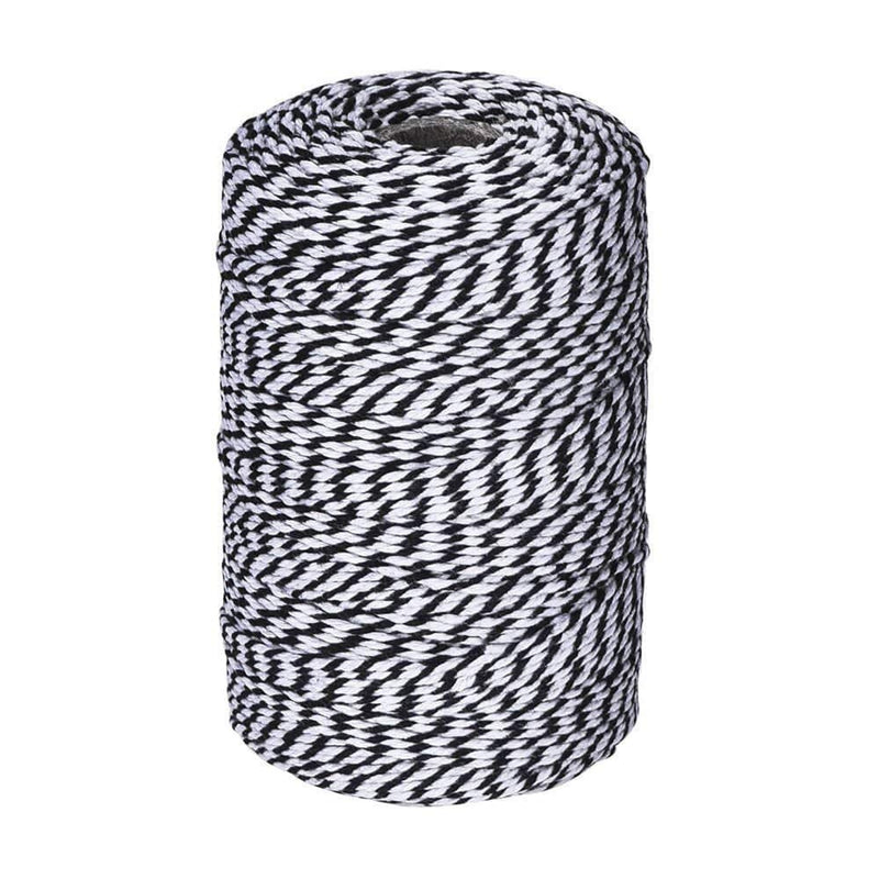 [Australia - AusPower] - 656 Feet Black and White Twine,Cotton Bakers Twine Cotton Cord Crafts Twine String for Holiday 