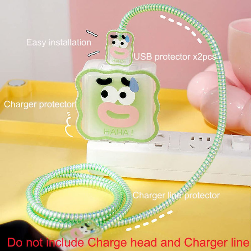 [Australia - AusPower] - ZOSTLAND 18W 20W Cute Humor DIY Cable Protector USB Charger Saver Charging Data Earphone Line Bite Organizor Compatible with All iPhone 11 12 13 14 15 Pro Max Mini etc USB Wire (Funny) Funny 