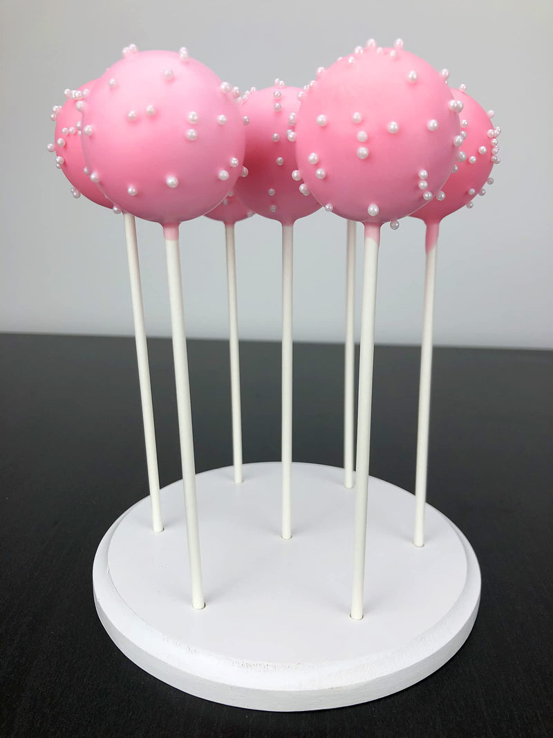 [Australia - AusPower] - NANGOPOP 2 Pack Cake Pop Stand - 7 Hole Wood Lollipop Holder Display Round Candy or Sucker Stand for Wedding, Birthday Party, White 7hole x2 