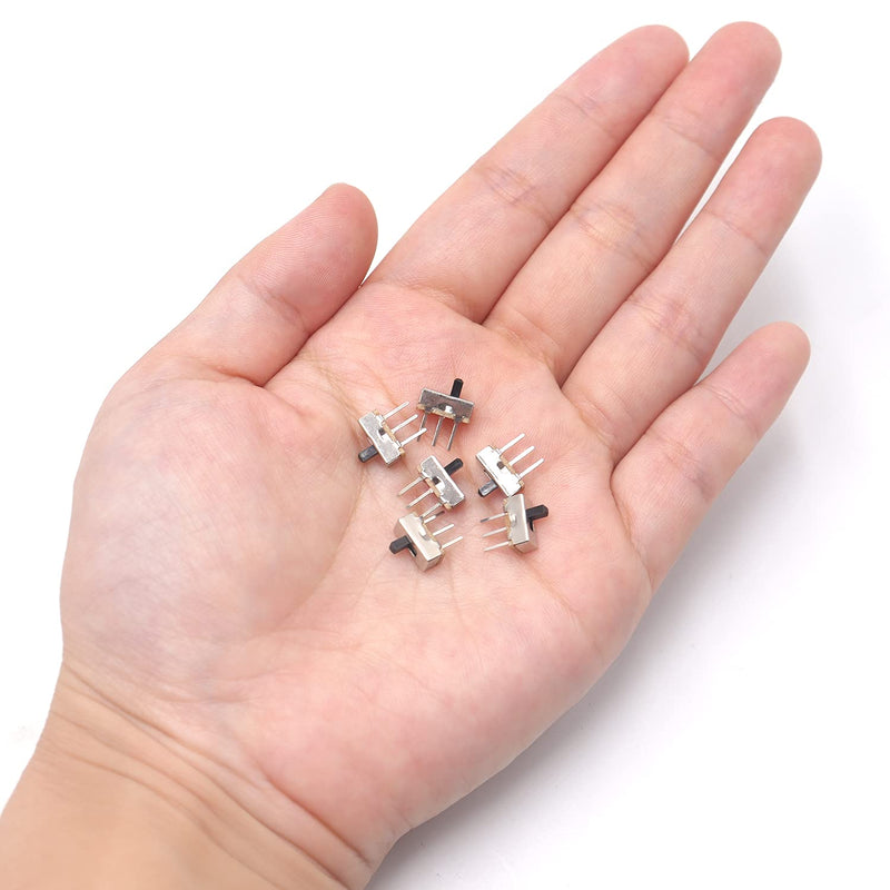 [Australia - AusPower] - Tnuocke 100PCS 3mm High Knob Vertical Micro Mini Slide Switchs,3 Pin 2 Position 1P2T SPDT Toggle Switches Panel Mount DC 50V 0.5A SS12D00-G3 