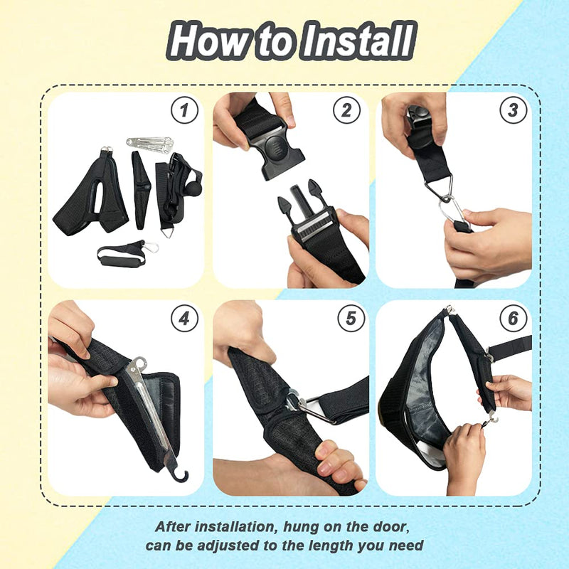 [Australia - AusPower] - Cervical Neck Traction Hammock Device, Over Door Spine Exerciser Support Brace Posture Corrector for Relief Head Shoulder Pain 