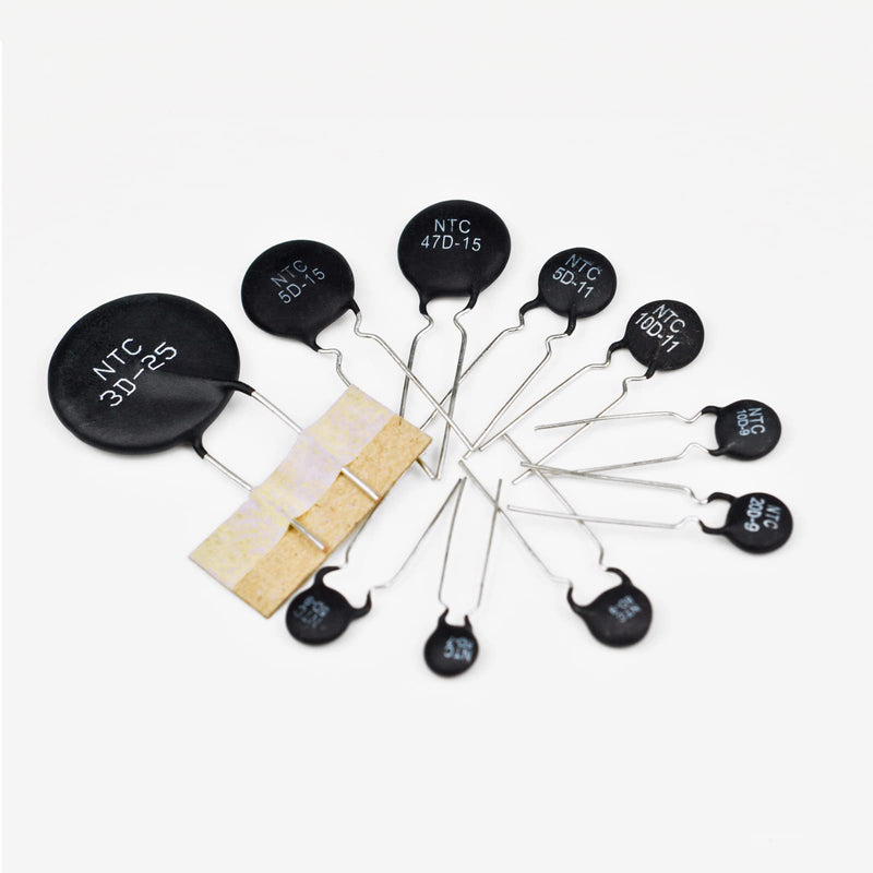 [Australia - AusPower] - KOKISO NTC Thermistor Resistors 10 Values 81 PCS Inrush Current Limiter Temperature Sensors Assorted Kit Assortment(3D-25,5D-7,5D-9,5D-11,5D-15,8D-9,10D-9,10D-11,20D-9,47D-15) 