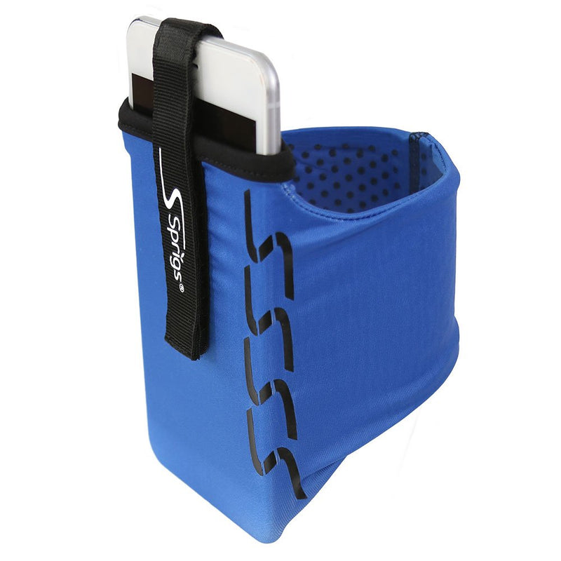 [Australia - AusPower] - Sprigs Phone Armband Sleeve for iPhone x/8/7/6 Plus, Galaxy S7/S6, Google Pixel XL. The Lightest & Most Comfortable Running Armband, Stretches to Fit All Phones with Case for Women & Men Small Blue / Black 