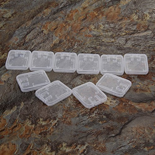[Australia - AusPower] - AKOAK 10pc Collection Clear Plastic Memory Card Case Holder for SD SDHC and Micro SD Memory Card 