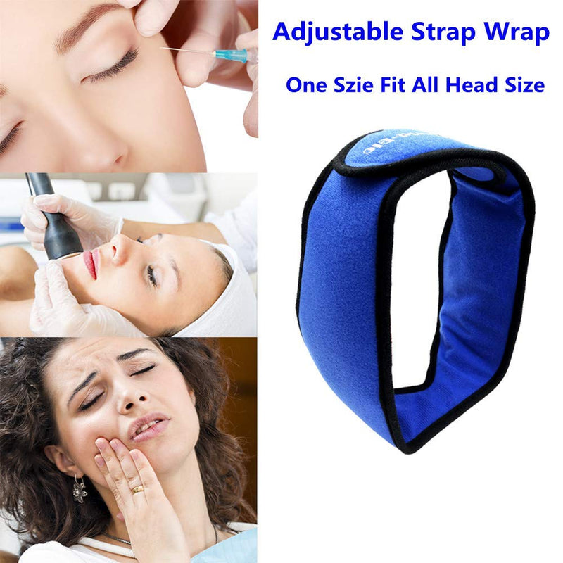 [Australia - AusPower] - Face Ice Pack Wrap Jaw Pain Relief Wrap for TMJ, Wisdom Teeth, Head and Chin, 4 Reusable Hot Cold Compress Gel Packs for Face Swelling, Injuries, Oral and Facial Surgery, Dental Implants and Migraine 