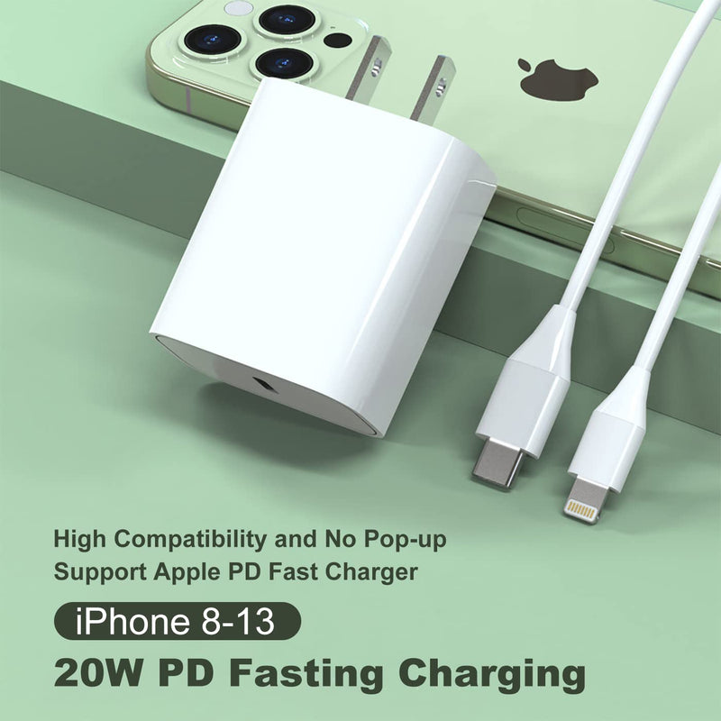 [Australia - AusPower] - USB C Wall Charger 20W, PD Fast Charging USB C Adapter, Type C Port Mini Charging Block Compatible for iPhone 13 Series, 12 Series, 11 Series, Samsung Galaxy, Pixel, and More 