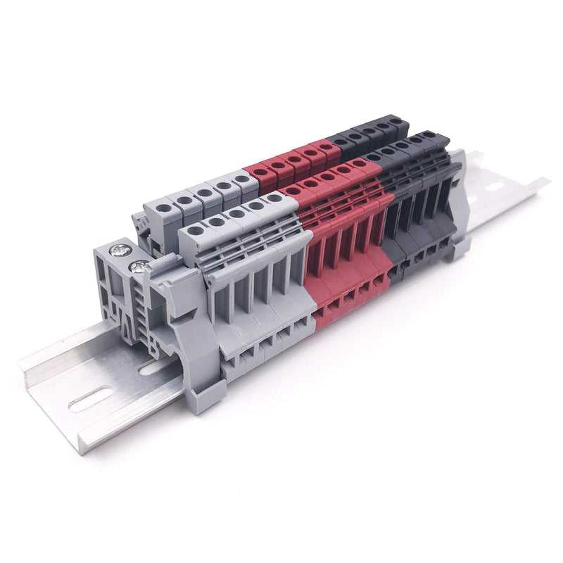 [Australia - AusPower] - Erayco 3 Pieces DIN Rail Slotted Aluminum RoHS 7.5" Inches Long 35mm Wide 7.5mm High 