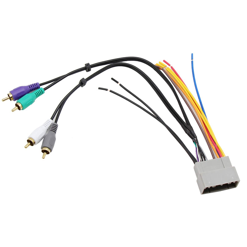 [Australia - AusPower] - RED WOLF Compatible for 2002-2007 Chrysler, Dodge, Jeep Aftermarket Stereo Radio Install AMP Amplifier Intergration Wire Harness RCA Plug to Connect OEM Cable 