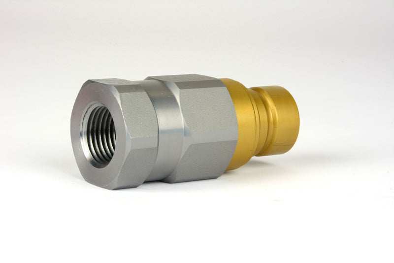 [Australia - AusPower] - TEMCo 1/2" Female NPT Thread 1/2" Body Male Hydraulic Coupler ISO 16028 Flat Face Quick Connect - HF0001 