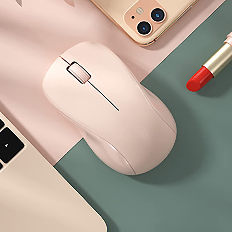 [Australia - AusPower] - Compact Keyboard MouseCombo,JieruiDeng 79-Key Retro Mini Cute Computer Keyboard 2.4G USB Wireless and Silent Mice Set for Laptop Desktop PC iPad (Pink) Pink 