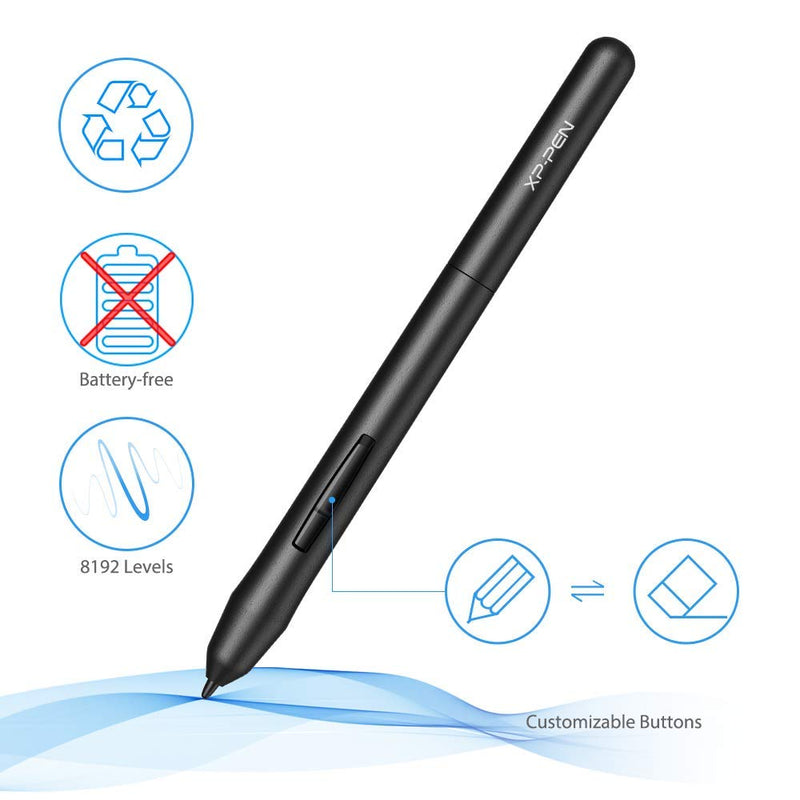 [Australia - AusPower] - Drawing Tablet-XP-Pen G430S OSU Tablet Graphic Drawing Tablet with 8192 Levels Pressure 4 x 3 inch Ultrathin Tablet & 2-Fingers Glove (Size L) & PN01 Battery-Free Passive Stylus 