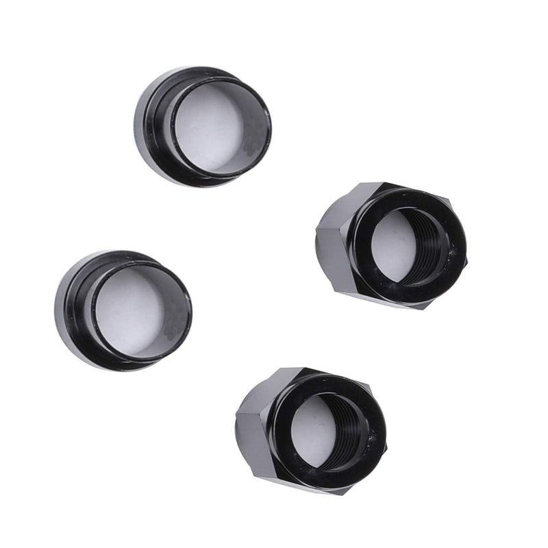 [Australia - AusPower] - AC PERFORMANCE Aluminum Hardline Fitting -12 AN Female Tube Nut and Sleeve For 3/4'' 3/4 inch (19.05mm) outer diameter alloy Tube Hose Line Fitting, Black, Pack of 2 12AN-3/4'' tube nut and sleeve black, 2 set 