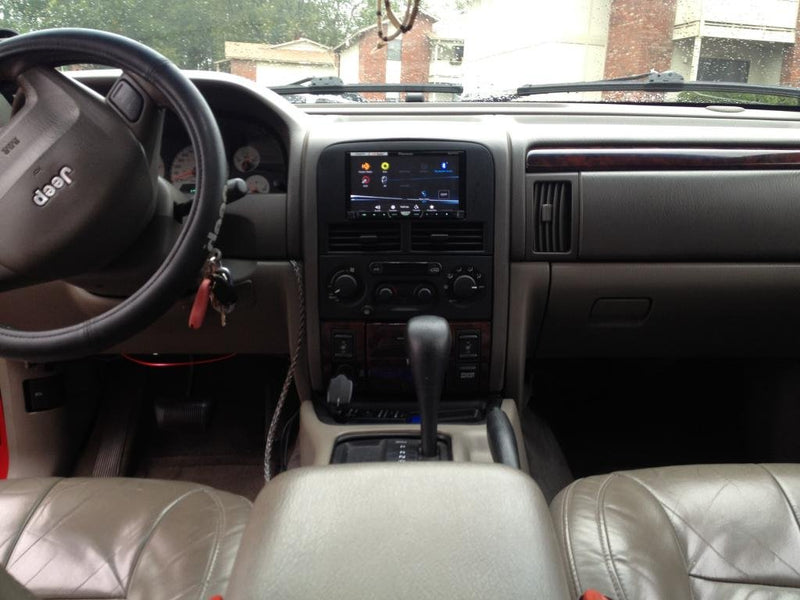 [Australia - AusPower] - Double Din Aftermarket Stereo Navigation Bezel Radio Install Kit Compatible With Jeep Grand Cherokee WJ 2002-2004 