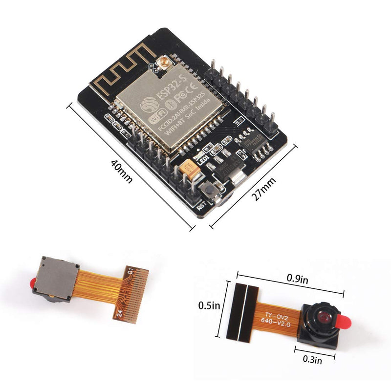 [Australia - AusPower] - AITRIP 2 Pieces ESP32-CAM WiFi Board ESP32-CAM-MB Micro USB to Serial Port CH340G with OV2640 2MP Camera Module Compatible with Arduino IDE Arduino Raspberry Pi 2 Pieces ESP32-CAM-MB 