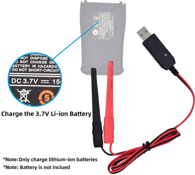 [Australia - AusPower] - Universal USB Charger Cable with Indicator Light for BaoFeng UV-5R UV-82 UV-82/ 82L BF-888S Motorola Kenwood yaesu Retevis RT-5R Walkie Talkie 