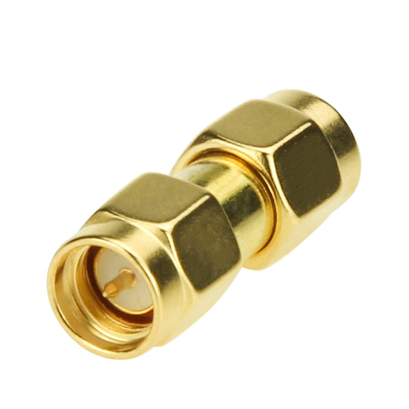 [Australia - AusPower] - SMA to SMA, 10-Pack SMA Male Connector RF Coaxial Adapter Plug for Antenna, Radio, WiFi 