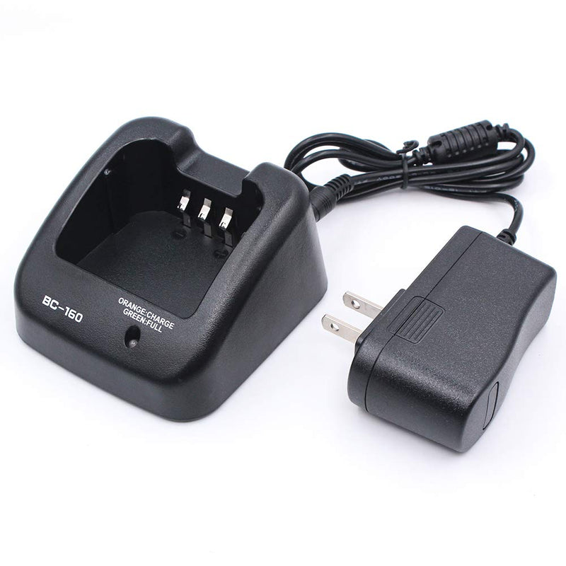 [Australia - AusPower] - BC-160 Charger Compatible for ICOM Radio IC-A14 IC-F14 IC-F24 IC-F33GS IC-F33GT IC-F3011 IC-F4011 IC-F3161 IC-F4161 BP-232N BP-232H (NOT Fit for ICOM IC-A16 Radio) 