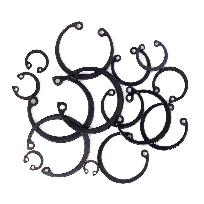 [Australia - AusPower] - Hilitchi 300-Pcs [15-Size] Alloy Steel Internal Circlip Snap Retaining Clip Ring Assortment Set 