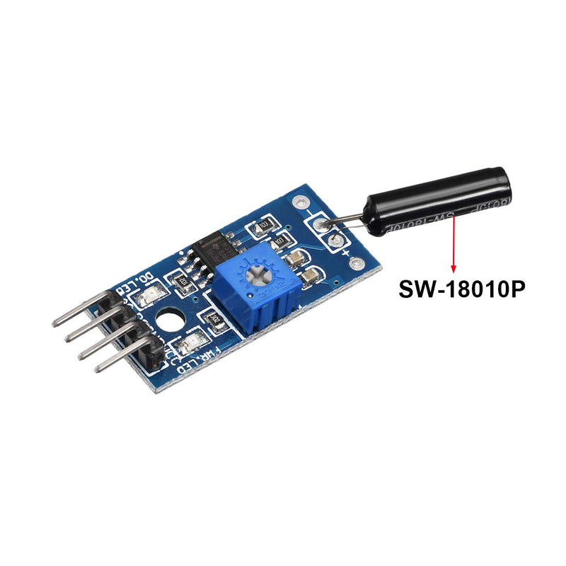 [Australia - AusPower] - uxcell High Sensitive Vibration Switch Sensor Module SW-18010P Normally Open Alarm Sensor Module for Arduino 3pcs 