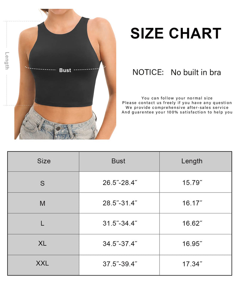 [Australia - AusPower] - Yeawinta 1-2 Pack Workout Crop Tops for Women Cropped Racerback Halter Neck Shirts Sleeveless Yoga Tops Black Small 