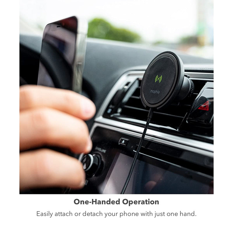 [Australia - AusPower] - mophie snap+ wireless vent mount - Magnetic, universal wireless charging car mount compatible with snap and MagSafe 