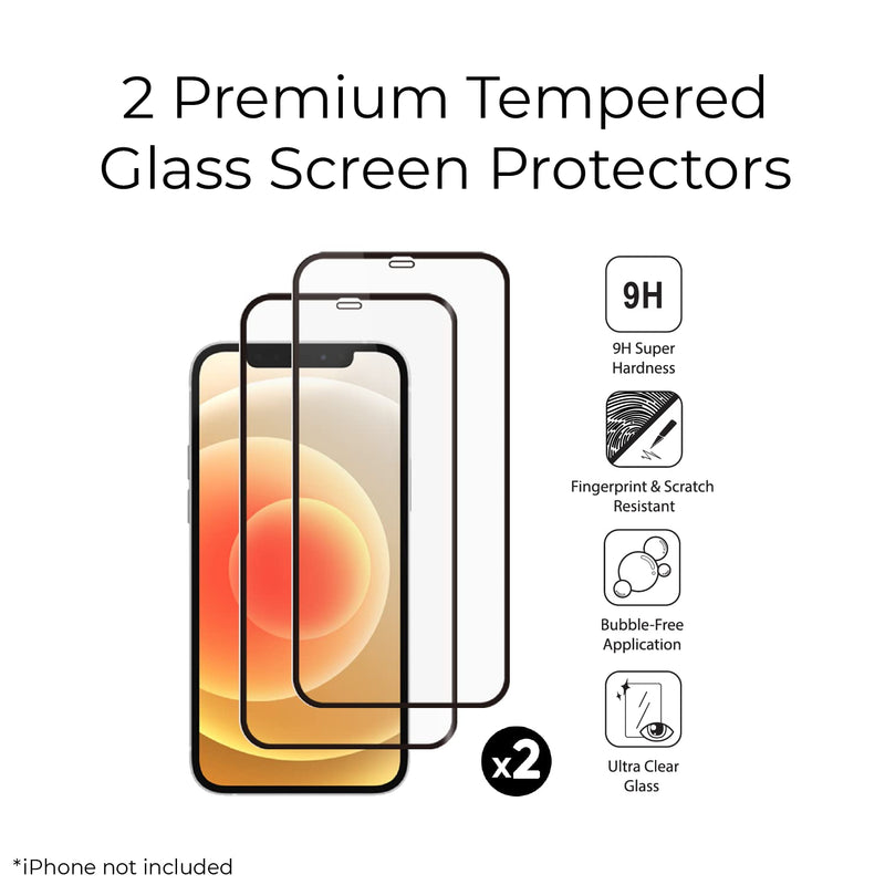 [Australia - AusPower] - Tempered Glass Screen Protectors (2-Pack)- iPhone (iPhone 12 Pro Max) iPhone 12 Pro Max 