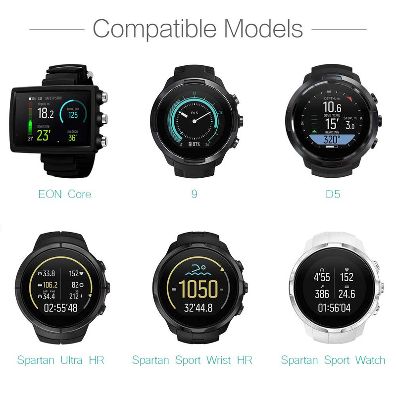 [Australia - AusPower] - TUSITA Charger Compatible with Suunto 9, D5, Spartan Ultra HR, Spartan Sport Wrist HR, EON Core - Magnetic USB Charging Cable 100cm - GPS Watch Accessories 