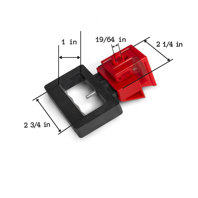 [Australia - AusPower] - TRADESAFE Circuit Breaker Lockout Device, 3 Pack, 480/600 Volt, Clamp-on Single Pole Breaker Lock Out Device, OSHA Compliant, Premium Grade, Extra Large 