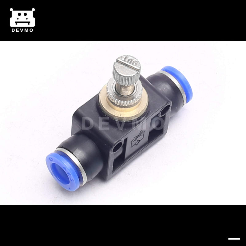 [Australia - AusPower] - DEVMO Air Flow Speed Control Valve Tube Hose Pipe Connector Joiner Pneumatic Push in Fittings 8mm Electroni 