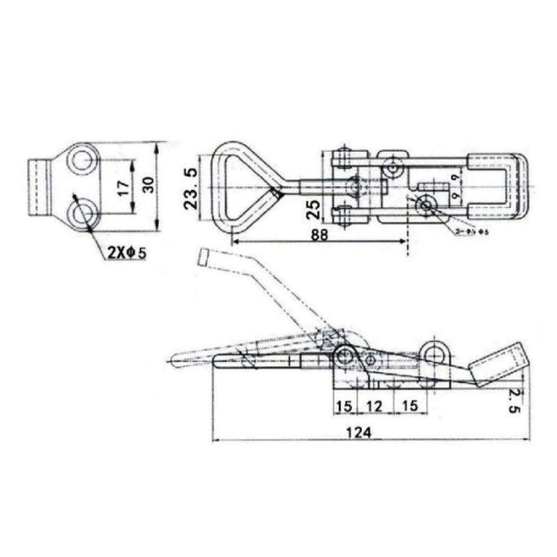 [Australia - AusPower] - POWERTEC 20312 Pull-Action Latch Toggle Clamp 4002 - 400 Ibs Holding Capacity, 2PK 2 Pack 